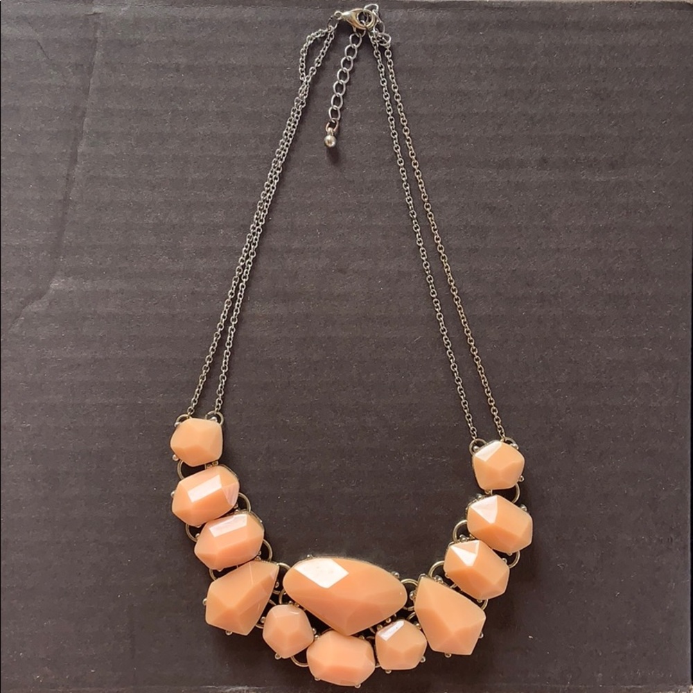 Blush pink statement necklace